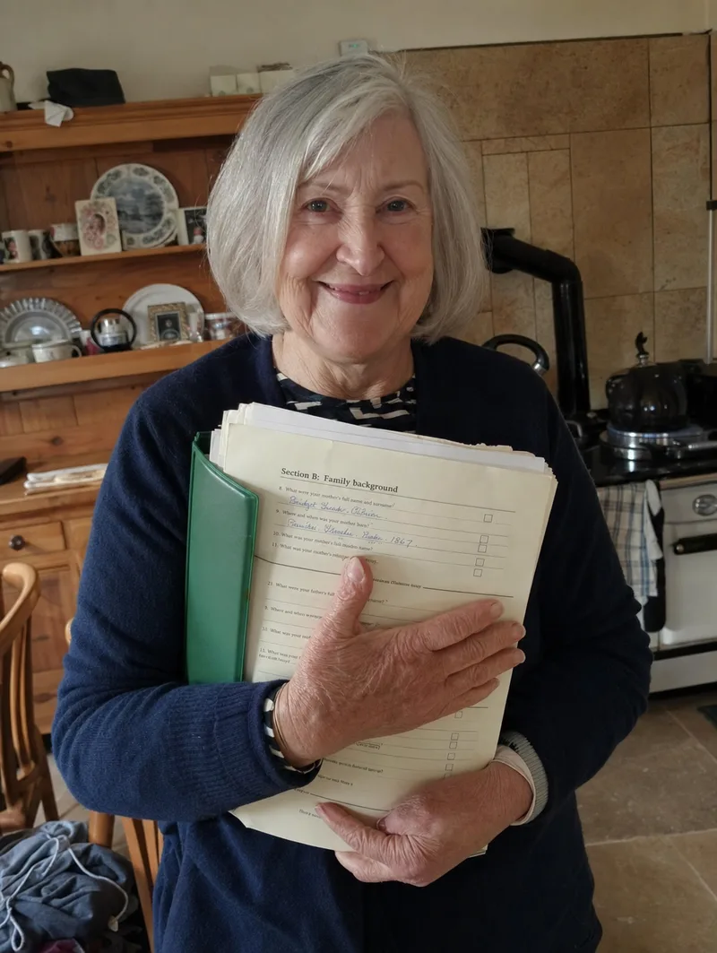 Eileen with her completed Family Handover Kit